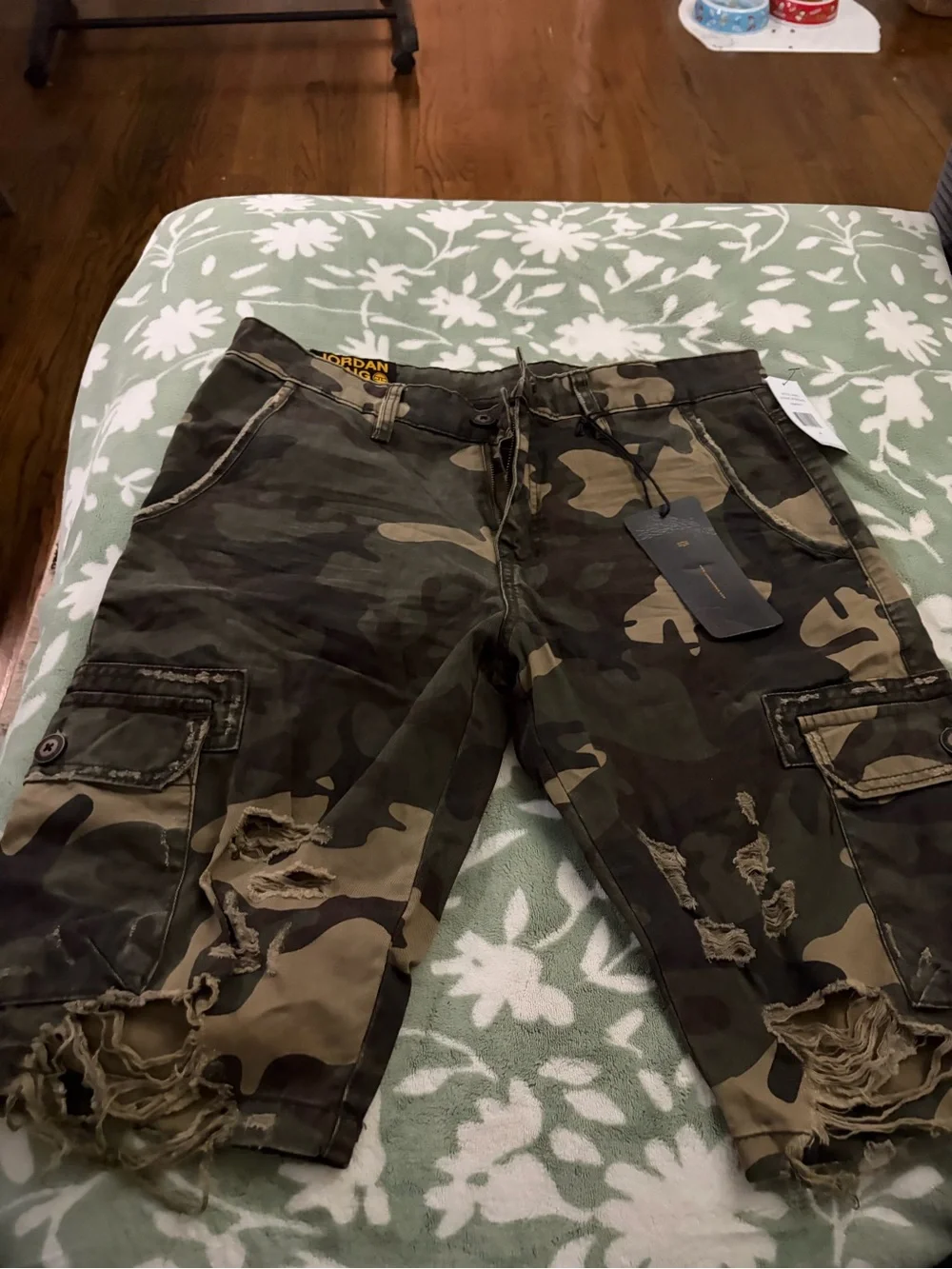 Jordan Men's Camouflage Cargo Shorts - Green, Black, Brown